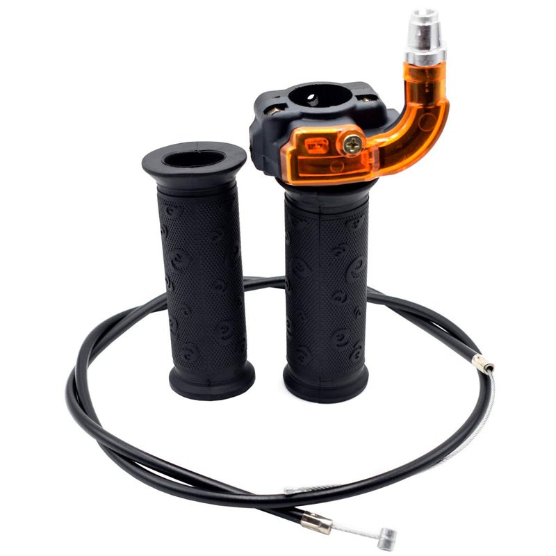Royitay 7/8" 22mm Twist Throttle Accelerator Grip and 39" Throttle Cable for 47cc-49cc 2-Stroke 4 Wheeler Quad Trail Bike Mini Pit Dirt ATV Quad Pocket Motorized Bike Parts - Image 1